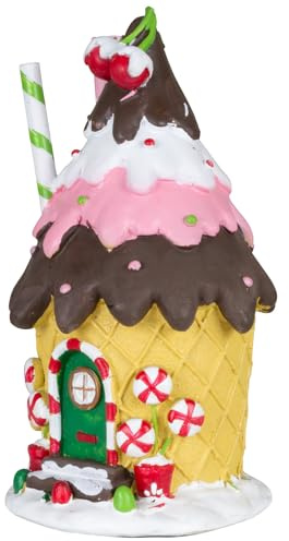 Christmas Paradise Deko Lebkuchenhaus Weihnachtliche Dekoration Pfefferkuchenhaus 20cm Bunt
