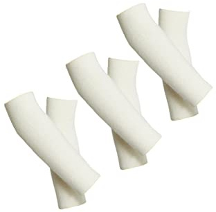 con-ta Gelenkwärmer 3er Spar-Pack, Wärmewäsche für Knie & Ellenbogen, Winterunterwäsche bei Gelenkschmerzen & Verspannungen, warme Wäsche aus Angora, unisex, in Wollweiß, Größe: S