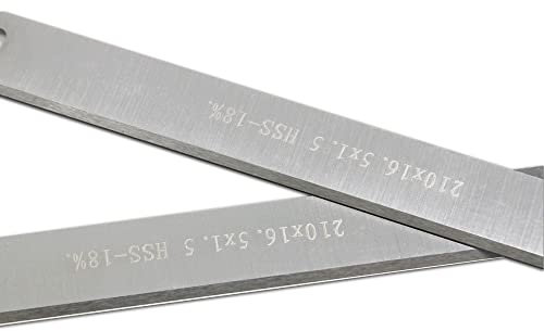 GatherTOOL 2 stücke * Richten Sie den Geschwindigkeitsstahl 210x16.5x1.5mm Hobelklinge for Scheppach HMS 850 (Typ 2)