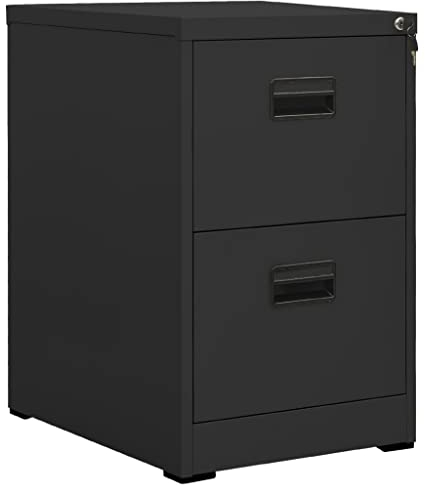 vidaXL Aktenschrank Büroschrank Metallschrank Schrank Stahlschrank Schubladenschrank Bürocontainer Lagerschrank Anthrazit 46x62x72,5cm Stahl