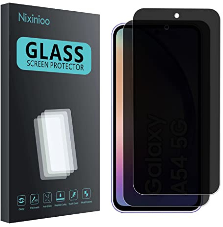 [2 Stück] Sichtschutz Schutzfolie für Samsung Galaxy A54, Anti-Spy Schutzglas, Sichtschutzfolie, [Anti-Spion] [9H Härte panzerglas] [Bläschenfrei] [Kratzfest]