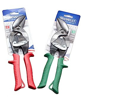 Forbici lamiera Mid West (DX Verde - SX Rossa) (Coppia Forbici DX/SX)