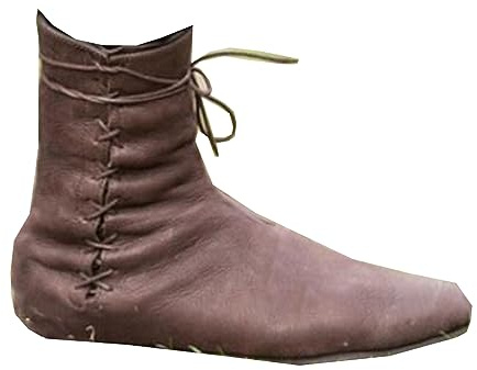 Baitang PU Leder - Renaissance Mittelalter Cosplay Stiefel Schnürstiefel Motorrad Stiefel Kampf Vintage Distressed Pu Leder Mode für Frauen und Männer Cosplay,Braun,43
