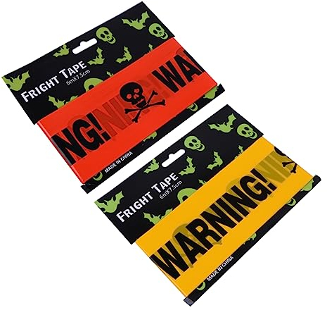 SAFIGLE Halloween-absperrband 2er-pack Farbiges Vorsichtsband Für Party-dekorationen Sicherheitszonen