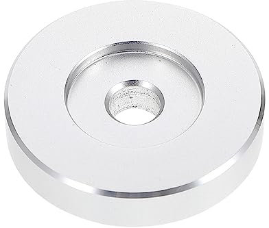 Gatuida 45 Speed Adapter for 7 Inch Vinyl Record Aluminum 45 Single Adaptor Turntable Accessory for Home and Professional DJs Dome Centre Adapter Metal Big Hole Converter