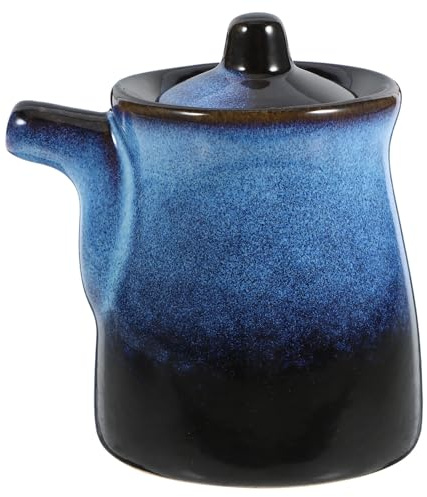 Cabilock Keramik Sojasauce Spender 10X9X7Cm Japanischer Stil Essigflasche Gewürzbehälter Für Küche Sushi Restaurant Servieren