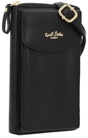 Gusti Umhängetasche Leder- Silvia Damen Handytasche Ledertasche Schultertasche Leder