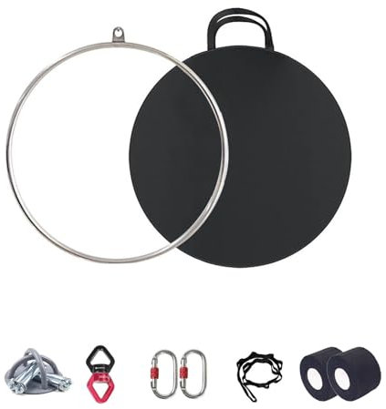 Antenne Yoga-Reifen Antenne Yoga-Reifen-Set mit Zubehör und Aufbewahrungstasche, Aerial Ring für Akrobatik/ Gymnastik/ Tanzen/ Abnehmen, Männer Frauen Flexibilität Tensile Trainer(Size:Dia 85cm/33.5in