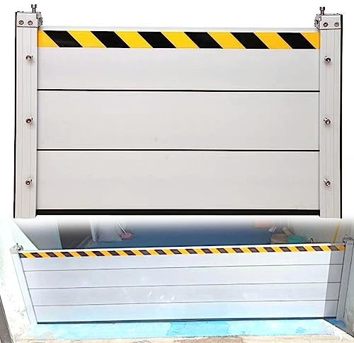 Generisch Hochwasserschutz-Kellerfenster, Hochwasserschutz aus Aluminiumlegierung, Gute Wasserdichtigkeit, Hochwasserschutz-Stoppbalkensystem für Garageneinfahrt, Tür, Straße,100x60cm