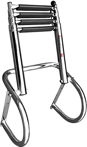 Telescopic 4 Step Ladder for Pool/Boat, Pontoon Marine Folding Telescoping Rear Entry Inboard Ladders with Handles & Wide Pedal, Loads 300lbs (Color : 4 Step)