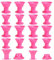 WUSJCOF Lot de 20 bigoudisen Plastique, Curling Wand sans Chaleur pour Cheveux Longs et Courts, Bigoudis Cheveux sans Chaleur Magique pour Femmes et Filles (Rose)
