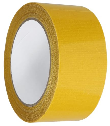 CHILDWEET Cinta de Doble Cara de Fibra Amarilla en Rollo, Diseño de Malla
