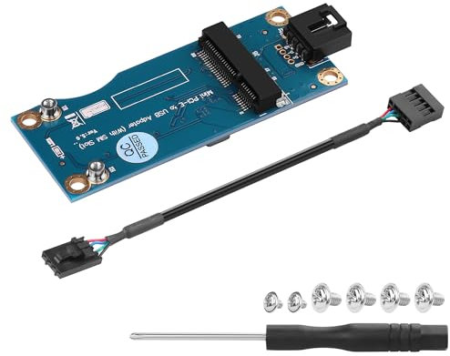 GINTOOYUN Mini PCI-E WWAN/LTE a Placa Base USB 9 Pines Adaptador - Convertidor de Prueba Con Ranura SIM Para Tarjetas 3G/4G