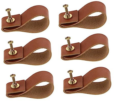 OSALADI 6stücke Leder Ziehen Kleiderschrank Schrank Schublade Knöpfe Ziehen Schrank