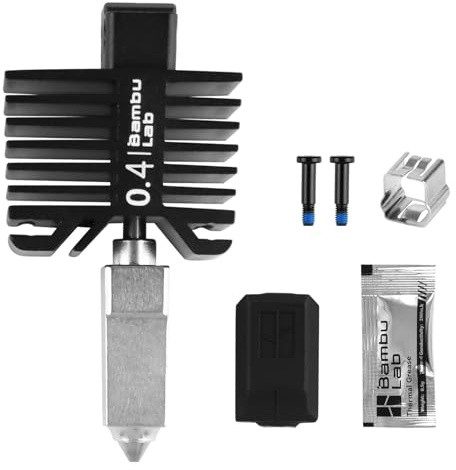 CCTREE Original X1/P1 Serie Hardened Steel Nozzle Assembly Hotend Kit,0.4mm | High Temp/High Speed All Metal Integrated Hardened Nozzle Kit für Bambu Lab P1S/P1P/X1C/X1/X1 Carbon 3D Drucker
