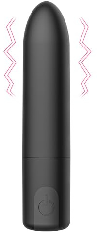 LZYLWC Mini Vibrator für Frauen Bullet Vibrator mit 10 Vibrationsmodi Klitoris Stimulator Klein & Leistungsstark Massagestab Sexspielzeug Sex Toy vibratorensets für frauen klitoris（Schwarz）