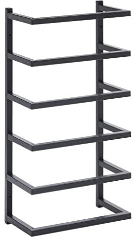 Helloshop26 Porte-Serviette Portant Standard échelle Salle de Bain 48 cm Acier Noir 02_0001646