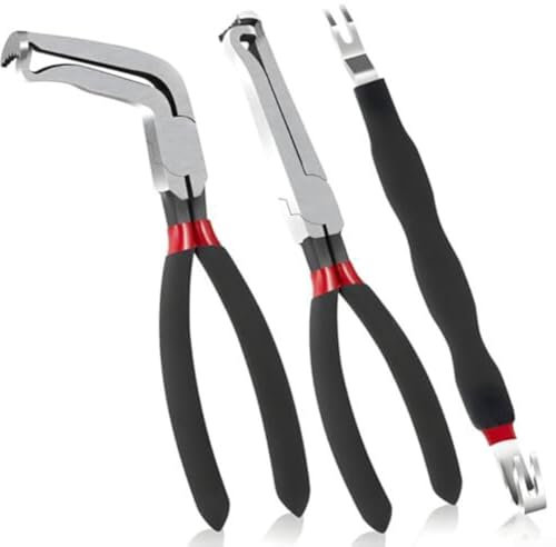 Besttoolifes Lot de 3 pinces de déconnexion électrique, pinces séparatrices de connecteurs électriques automobiles, 60 degrés pour un retrait sans effort du câblage