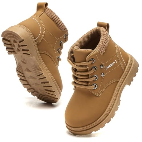 Daclay Boys Girls Comfy Walking Boots Kids Winter Shoes Fashion for Fall Casual Outdoor Footwear