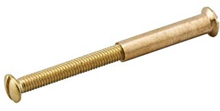 THIRARD Vis Métaux pour Porte Intérieure, 4x45 mm, Laiton avec Douille, Accessoires en Acier, Adaptation Poignées, Carrés Percés, Vis Métaux Basique, Installation Parfaite