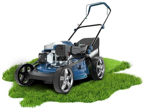 Cecotec Tagliaerba a Benzina Terrenator 3200.46 Total Z. Motore 144cc, 2,4kW e 3,2CV, Corpo Acciaio 46cm, Cambio Altezza Sistema Z-Tech, 4in1 con Mulching, Ruote Posteriori XL