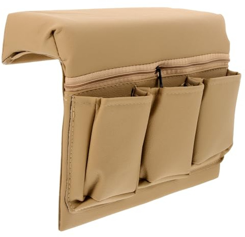 ABOOFAN Organizador de Almacenamiento para Apoyabrazos de Coche Piel Beige Soporte Multifuncional para Ventana Instalación y Limpieza para Mantener el Interior del Vehículo