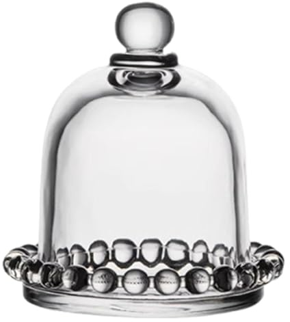 Milageto Présentoir à gâteaux en Verre avec Cloche, idéal pour Les Amuse-Gueules, Le Fromage et Les Bonbons. Haute Transparence et Grande robustesse, Size L