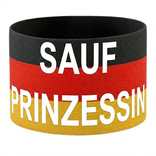 Jasio - Armbinde SAUF PRINZESSIN | 30 x 9 cm (Größe: XL) | Bier Kapitän Armbinde | DAS ORIGINAL