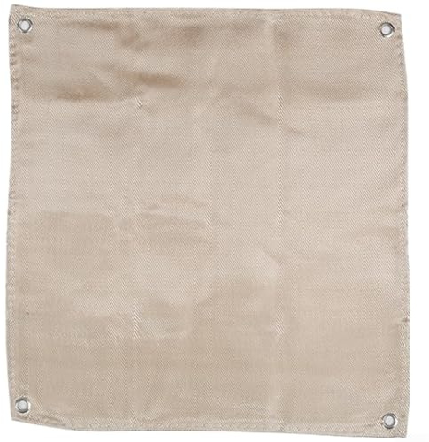 Hitzebeständige feuerfeste Matte mit Silikonbeschichtung, verstärkte Glasfaser-Konstruktion und vier Löcher-Verankerung zur Sicherung der Matte auf Gras und Campingplätzen (100 x 100 Stück)