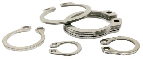 Qian Grove 10/25/50 Uds M3 a M40 304 acero inoxidable negro 65mn eje de manganeso retención anillo a presión arandela rodamiento tipo C Circlip externo(304 stainless steel,M35 10pcs)