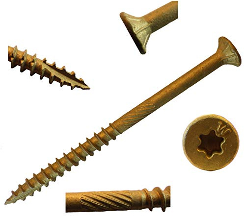 (2,000 Count) Big Timber BTX93 9 x 3 Bronze Star Flat Head Screws