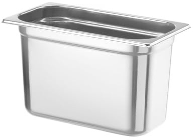 HENDI Contenitore Gastronorm, GN 1/3, resistenza termica -40 °C a 300 °C, compatibile con i forni a convezione, frigoriferi, bagno María, chafing dishes, 7.8L, 325x176x(H)200mm, acciaio inox 18/10