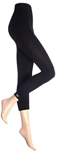 HEAT HOLDERS - Dam vinter varm bomull termiska underkläder leggings Long Johns, Svart, L/XL