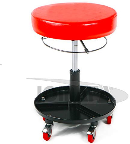 ASIENTO TABURETE NIVELABLE PARA TALLER MECANICO CON RUEDAS 360 GRADOS