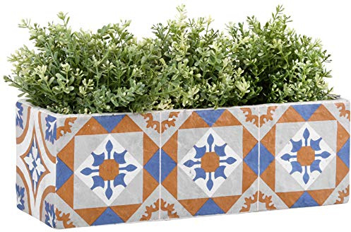 Esschert AC181 Design portugiesischer Fliesenbalkon, orange, blau, grau
