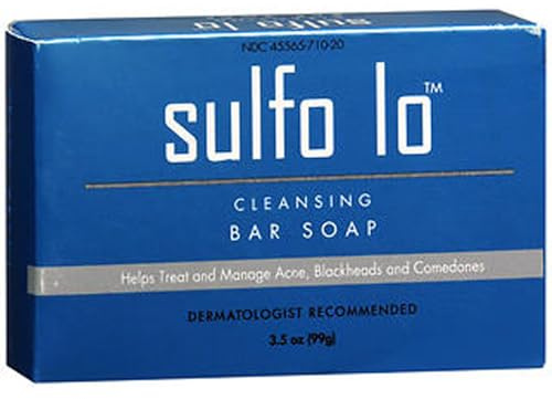 Sulfo-Lo Cleansing Bar Soap with Sulfur for Face and Body, 3.5 Ounce