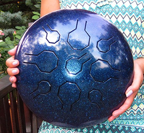 Edelstahl Steel Tongue Drum - Handpan - Stardust VibeDrum – Standard - 9 Notes - E-Moll 440 Hz