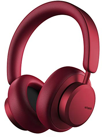 Urbanista Miami True Wireless Over Ear Headphones, Active Noise Cancelling Bluetooth Headphones, Built-In Microphone, 50 Hr Playtime, ANC Earphones with On Ear Detection & Carry Case, Ruby Red