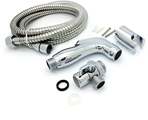 Xcel Home Portable Travel Douche Set | Brass | 2 Meter Hose | Hand Held Bidet Shower Head for Toilet and Bathroom | Shattaf Sprayer for Personal Hygiene & Pet Wash