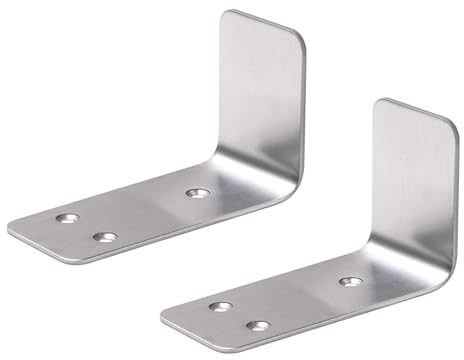 90° Edelstahl Schiebetür-Hardware Türstopper 2 Stück Schiebetür Bodenführung mit Befestigungsschrauben (Silber)
