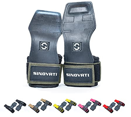 SINOVATI Zughilfen Krafttraining Lifting Straps | Fitness Zughilfen Crossfit Grips für Kraftsport Bodybuilding und Crossfit | Grip Pads Fitness mit 7mm Handgelenkpolster