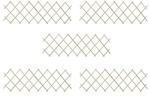 ShGaxin Clôture à Treillis 5 pcs Bois de Sapin 180x60 cm,Barriere Jardin Exterieur,Barriere Jardin,Portillon Grillage