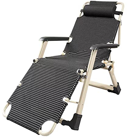 Guyifuny Klappbare Chaiselongue, Sonnenliege, Chaiselongues, Liegestuhl, Terrassen-Deckstühle, Verstellbarer Stuhl, klappbarer Ruhesessel für draußen, drinnen, Strand, Büro, Rasen, Hof, Camping, TER