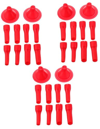 Hoement 30 Stk Düse Werkzeugsatz für die Verstemmung Dichtungs- -Kit Werkzeug zum Abdichten tipps zum abdichten von wurst Glue nozzle Sealant nozzle Klebstoffentferner Plastik rot