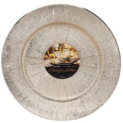 Home & Styling Collection Koopman International B.V - 4 Assiettes DE PRÉSENTATION Glamour 33CM Or