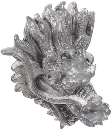 TOPPERFUN Wandbrunnen Brunnenhahn Gartenbrunnen Gartenwasserauslass Gartenwandbrunnen Villenbrunnen Drachenkopfbrunnen Hinterhofbrunnen Gartenornament Aus Harzmaterial Für Außenbereich