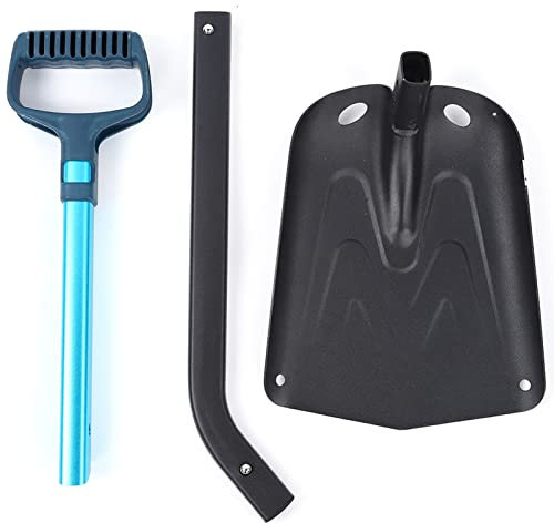 Baxnore Pala da neve in lega di alluminio, pala pieghevole con manico lungo, pala da campeggio leggera, pala da fango multifunzione per attrezzo da campeggio da arrampicata