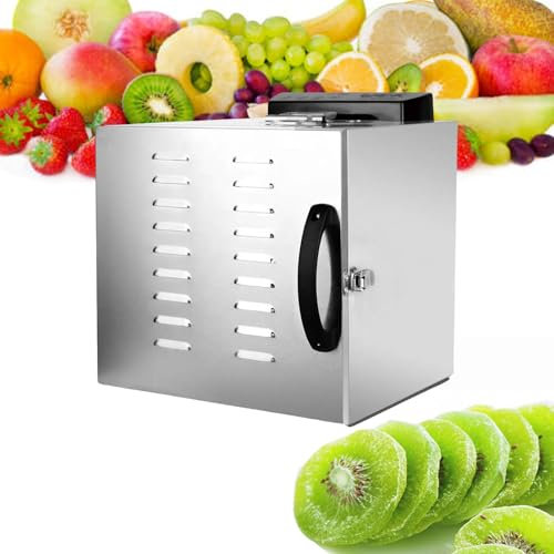 Food Dehydrator Machine, Trays All Stainless Steel, 400W 24H Adjustable Timer & 86℉ to 194℉ Temperature Control, Food Dryer for Jerky Fruit, Digital Display, Beef Dehydration,6Layer-110V