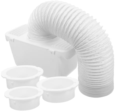 Kit de Ventilation Intérieur pour Sèche-linge 1 Set Blanc | Plastique, Collecte D’eau et Nettoyage Facile, Filtre les Impuretés Fines, Usage Polyvalent pour Sèche-linge à Tambour