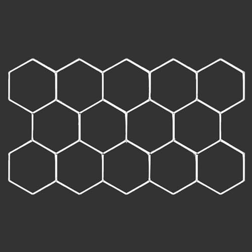 Vllentin Plafonnier LED Hexagonal pour Garage,Lampe de Plafond Hexagonale Nid d Abeille,éClairage Garage en Nid d'abeille,Connectivité Transparente,pour Ateliers,Entrepôt,sous-Sol,Salle de Sport